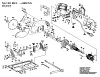 Bosch 0 601 652 003 Gks 75 S Circular Hand Saw 220 V / Eu Spare Parts